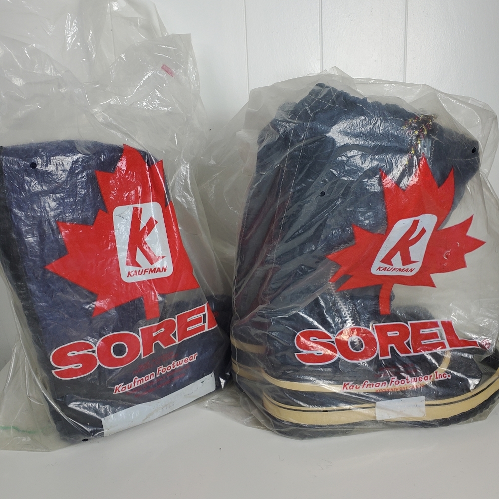 vintage * NEW* Sorel Kaufman Acadian  boots with new extra wool insole size 9 - Picture 12 of 14